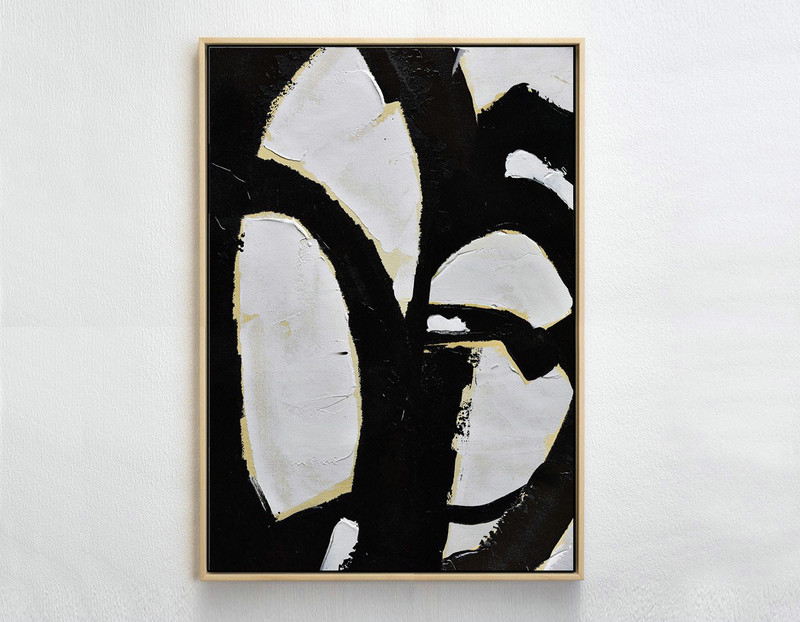 Huge Abstract Painting On Canvas,Minimalist Painting On Canvas, Palette Knife Vertical Minimal Art - Huge Abstract Canvas Art